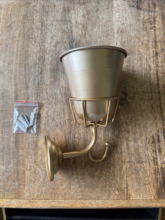 Knock off Roan Iris Other - Gold Wall Hook Planter with Decorative Basket and Single Hook